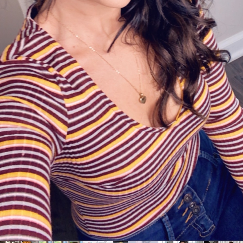 Vici striped bodysuit